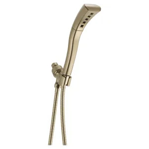 Delta 54421-CZ-PK Delta H2Okinetic Single-Setting Wall-Mount Hand Shower with Metal Stretchable Hose, 1.75 GPM, Dual-Check Valves, Lumicoat Champagne Bronze - 54421-CZ-PK