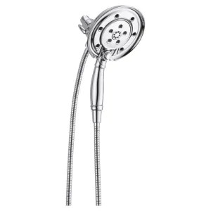 Delta 58471-PK Delta Universal Showering 2.5 GPM In2ition 4-Setting Two-In-One Shower with H2Okinetic Technology, MagnaTite Docking, Chrome - 58471-PK