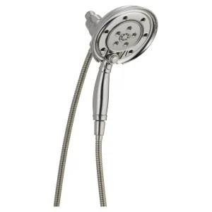 Delta 58471-SS-PK Delta Universal Showering 2.5 GPM In2ition 4-Setting Two-In-One Shower with H2Okinetic Technology, MagnaTite Docking, Stainless - 58471-SS-PK