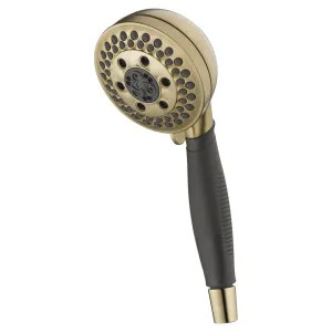 Delta 59445-CZ-PK Delta H2Okinetic Five-Setting Touch-Clean Hand Shower with Dual Check Valves, WaterSense, ADA, 1.75 GPM, Champagne Bronze - 59445-CZ-PK