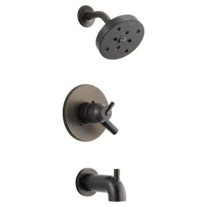 Delta T17459-RB Delta Trinsic Monitor 17 Series H2Okinetic Tub/Shower Faucet with Volume Control, Two-Handle, 1.75 GPM, Lever Handle, Venetian Bronze - T17459-RB