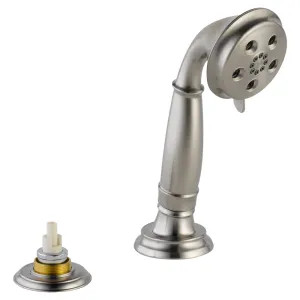 Delta RP72767SSLHP Delta Cassidy Roman Tub Deck Mount Hand Shower with Ledge or Wall-Mount Transfer Valve, 1.75 GPM, 80 PSI, WaterSense, Stainless - RP72767SSLHP