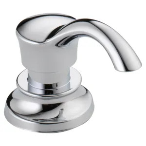 Delta RP71543 Delta Cassidy Chrome Soap/Lotion Dispenser with Refill Funnel, 13oz Capacity, 2-1/2in Deck Thickness - RP71543