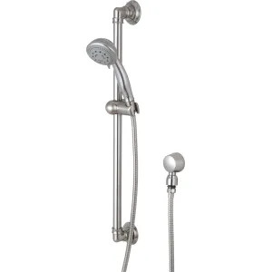 Pioneer 6DM400-BN Pioneer Del Mar Five-Function Handheld Shower Set with 25-1/8in Slide Bar, Round, 2.5 GPM, ADA-Compliant, Brushed Nickel - 6DM400-BN