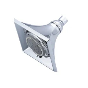 Pioneer X-6400009 Pioneer Gibraltar 4-1/2in Five-Function Shower Head, 2.5 GPM, Rub-Clean Anti-Scale Spray, PVD Polished Chrome - X-6400009
