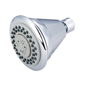 Pioneer X-6400045 Pioneer Legacy 3-3/8in Four-Function Round Shower Head, 1.5 GPM, Rub-Clean Anti-Scale Spray, PVD Polished Chrome - X-6400045