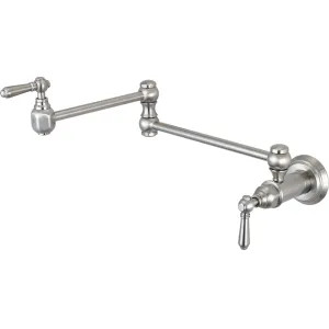 Pioneer 2AM600-BN Pioneer Americana Wall Mount Pot Filler Faucet, Brushed Nickel - 2AM600-BN