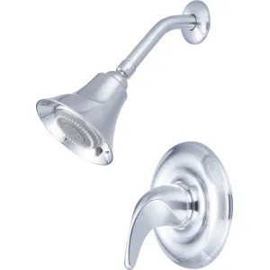 Pioneer 4CB300T-SS Pioneer Cabrillo 5-Function Shower Faucet with 4-1/2in Touch-Clean Showerhead, Metal Lever Handle, Trim Only, 2.5 GPM, Stainless Steel - 4CB300T-SS