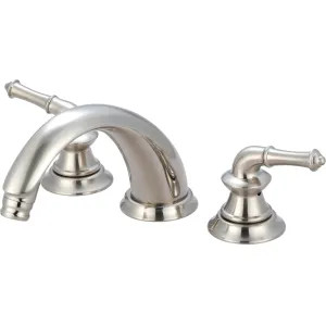 Pioneer 4DM610T-BN Pioneer Del Mar Two-Handle Roman Tub Faucet Trim, Metal Lever Handles, C-Spout, Less Rough-In Valve, Brushed Nickel - 4DM610T-BN