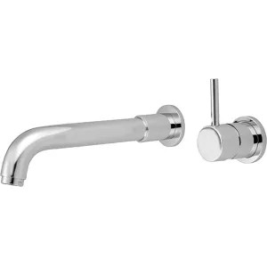 Pioneer 4MT840-SS Pioneer Motegi Single-Handle Wall-Mount Stainless Steel Tub Faucet Trim Kit with Rough-In, Bent Nose Spout, Metal Lever Handle, ADA - 4MT840-SS