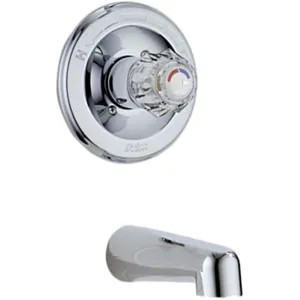 Delta T13122-LTS Delta Classic Single-Handle Monitor 14 Series Tub Faucet Trim, Knob Handle, 7