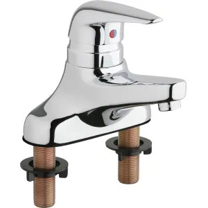 Chicago Faucet 420-ABCP Chicago Faucets 420-ABCP Single Lever Hot and Cold Water Mixing Sink Faucet