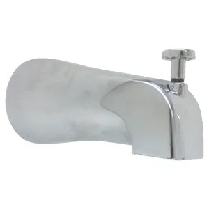 Kohler 389-CP Kohler Devonshire Polished Chrome Tub Spout with Pull-Up Diverter, 4-3/8in Spout Reach, Wall-Mount, 1/2in NPT Connection - K-389-CP