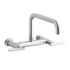 Kohler 7549-4-CP Kohler K-7549-4-CP Purist Two-Hole Wall-Mount Bridge Kitchen Faucet w/ 13-7/8