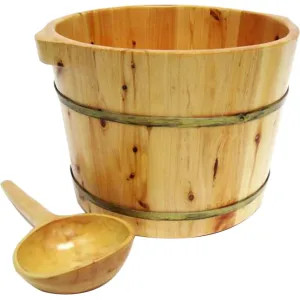 Alfi AB6604 ALFI Round Wooden Foot Soaking Tub, Natural Wood - AB6604
