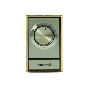 Honeywell T498A1810 Honeywell 1 Heat Electric Heat Thermostat, Brush Gold Finish - T498A1810
