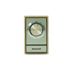 Honeywell T498B1553 Honeywell 1 Heat Electric Heat Thermostat, Brush Gold Finish - T498B1553
