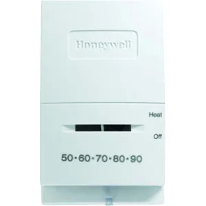 Honeywell T822K1042 Honeywell Mercury Free Heat-Only Thermostat for Single-Stage Low-Voltage Systems, Premier White - T822K1034