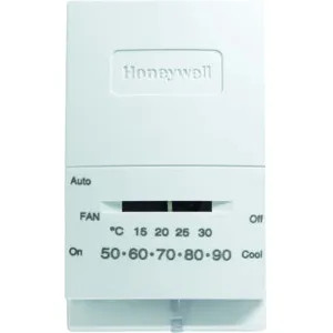 Honeywell T834L1004 Honeywell Home Mercury-Free Thermostat with Cool Only for Low Voltage System, Premier White - T834L1004