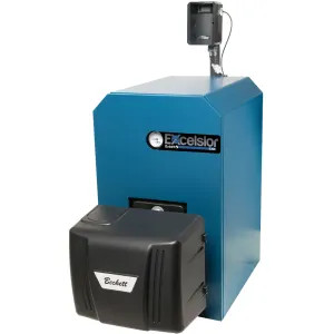 Dunkirk EXB407530220203 Dunkirk EXB4075 Excelsior Oil 3-Pass Boiler w/ Grundfos Pump, Chimney-Vented, HydroLevel, 105 MBH In, 91 MBH Out (EXB407530220203)