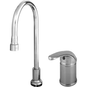 T&S Brass B-2741 T&S BRASS B-2741 SINGLE LEVER SIDE MOUNT CONTROL, RIGID GOOSENECK, VANDAL RESISTANT