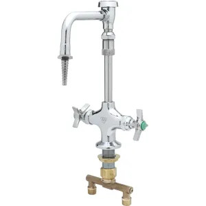 T&S Brass BL-5700-09 T&S BRASS BL-5700-09 LAB MIXING FAUCET, VB SWING NOZZLE, SERRATED TIP, 4