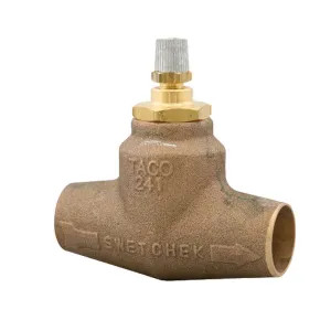 Taco 241-4 Taco 241-4 Flo-Check. Taco 241-4 Hydronic Heating Flow Checks, Check Valve