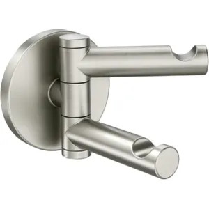 Moen YB0402BN Moen YB0402BN Align Pivoting Double Robe Hook, Brushed Nickel