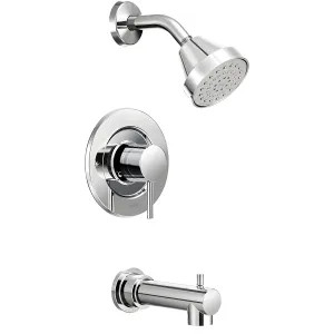 Moen T2193 Moen Align Posi-Temp Tub/Shower Faucet with Temperature Indicator, 2.5 GPM, 1-Function, Single Lever Handle, M-PACT, Chrome - T2193