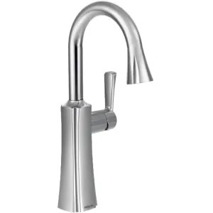 Moen S62608 Moen Etch Single Handle High Arc Pull-Down Bar/Prep Faucet, Chrome - S62608