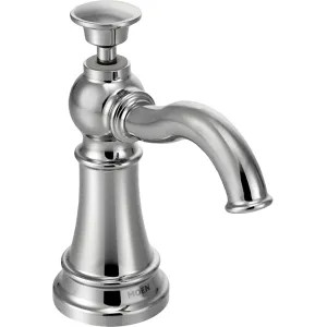 Moen S3945C Moen Traditional Liquid Soap/Lotion Dispenser, 18oz, Refillable, Chrome - S3945C