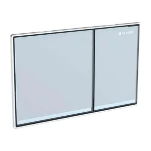 Geberit 242.813.SI.1 Geberit 242.813.SI.1 White Glass Actuator Plate for Sigma70