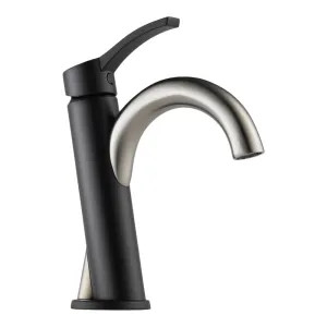 Brizo 65075LF-BNBL Brizo Odin Single-Handle Brilliance Brushed Nickel/Matte Black Bathroom Faucet, 1.5 GPM, Single-Hole, Ceramic Disk Cartridge, Less Drain - 65075LF-BNBL
