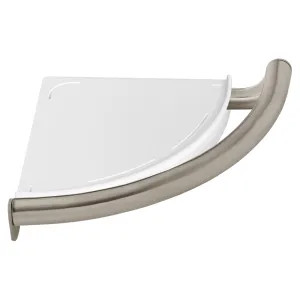 Delta 41516-SS Delta Decor Assist Contemporary Corner Shelf with Assist Bar, Stainless - 41516-SS