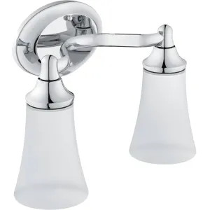 Moen YB2862CH Moen YB2862CH Eva Chrome Two-Globe Bath Light Fixture