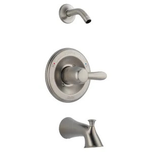 Delta T14438-SSLHD Delta Lahara Monitor 14 Series Pressure-Balanced Single-Handle Tub/Shower Faucet, Lever Handle, Less Showerhead, ADA, Stainless - T14438-SSLHD