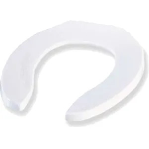 Bemis 1955SSCT-000 Bemis 1955SSCT-000 White Open Front Elongated Plastic Toilet Seat