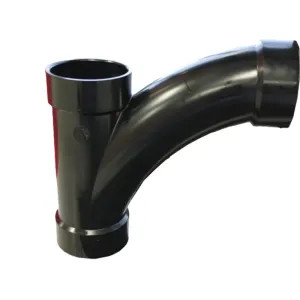 Commodity  2in Black Tee-Wye Combination, ABS Construction
