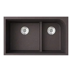 Swanstone QU03322LD.077 Swanstone QULD-3322-077 Undermount Double Bowl, 32