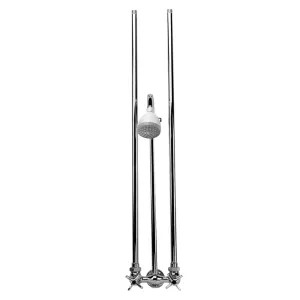 Speakman SC-1210-AF Speakman Commander Exposed Shower with Vandal-Resistant Color-Coded Cross Handles, Reversible 6in Centers, Polished Chrome - SC-1210-AF