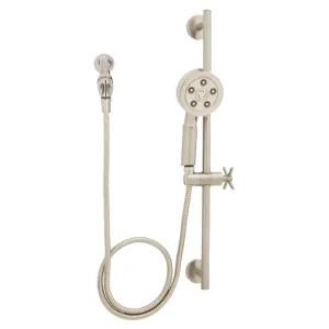 Speakman VS-3310-BN-E2 Speakman Neo 3-Function Anystream Hand Shower with 25-3/4in Slide Bar and 60in Metal Hose, WaterSense, 2.0 GPM, 1/2in Connection, Brushed Nickel - VS-3310-BN-E2
