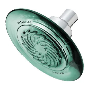 Speakman S-4001-E2 Speakman Reaction 5-1/2in Single-Spray Function Shower Head with Decorative Translucent Ring, 35 Sprays, Round, 2.0 GPM, Jade - S-4001-E2