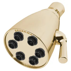 Speakman S-2252-PB Speakman Icon 6in 3-Function Shower Head, Anystream Technology, Polished Brass, 2.5 GPM - S-2252-PB
