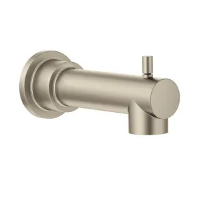 Moen 172656BN Moen Align 7-1/8-inch Wall Mounted Brushed Nickel Tub Spout with Pull-Up Diverter, 1/2-inch Connection Size, Slip Fit - 172656BN