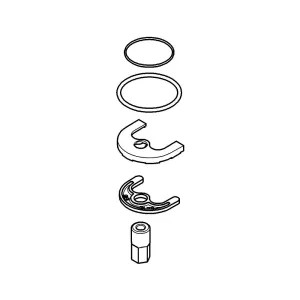 Grohe 46841000 Grohe 46841000 Universal Shank Mounting Kit, StarLight Chrome
