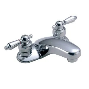Symmons S-240-2-LAM Symmons S-240-2-LAM Symmetrix Two-Handle Centerset Bathroom Faucet w/ Pop-up Drain and Lift Rod, Lever Handles, 2.2 gpm, Chrome
