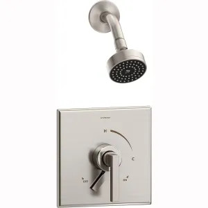 Symmons S-3601-STN-TRM Symmons Duro Single-Function Shower Faucet, Trim Only, Metal Lever Handle with Integral Volume Control, 2 GPM, Satin Nickel - S-3601-STN-TRM