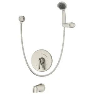 Symmons S-5504-STN-TRM Symmons Elm Tub and Hand Shower Trim, Wall-Mount, 3-Function 2 GPM, Satin Nickel - S-5504-STN-TRM