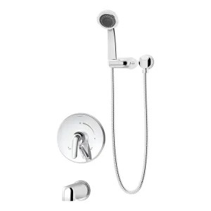 Symmons S-5504-TRM Symmons Elm Tub and Hand Shower Trim, Wall-Mount, 3-Function 2 GPM, Polished Chrome - S-5504-TRM