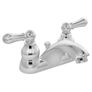 Symmons SLC-4712-STN-1.5 Symmons Allura Two-Handle Centerset Lavatory Faucet with Pop-Up Drain, Lever Handle, Solid Brass, 1.5 GPM, Satin Nickel - SLC-4712-STN-1.5